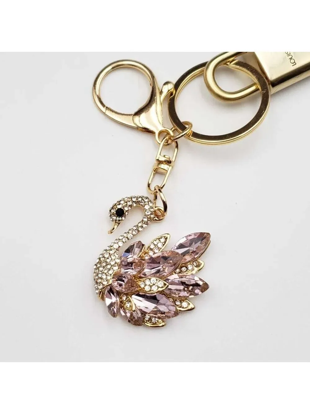 Louis Vuitton Gold Padlock 🔑 Authentic LV Unbranded Swan Keychain Bag Charm
